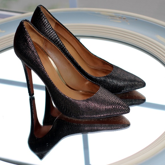 Coach Fawna Gunmetal Embossed Foil Snake Print - Picture 4 of 8